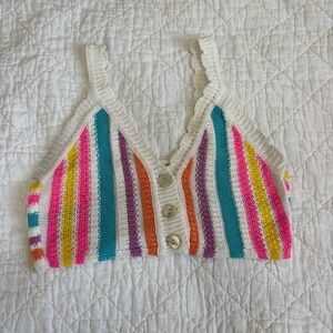 Colorful Striped Crop Top